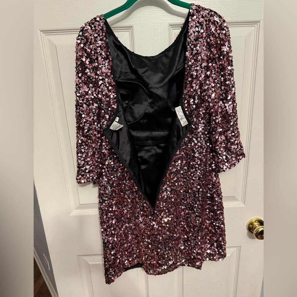 Pink Sequin Dress - image 6